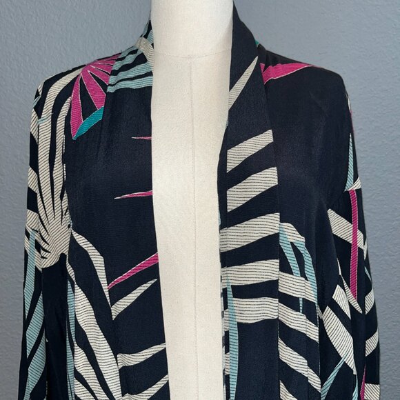 ANTHROPOLOGIE MAEVE KIRA TROPICAL PRINT KIMONO JACKET - SIZE SMALL / EXTRA SMALL - Picture 2 of 14